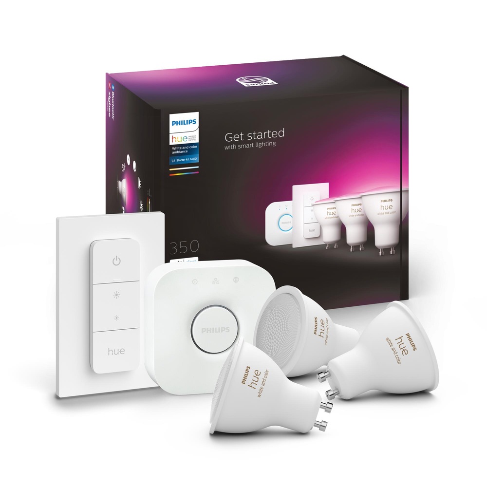 Štartovacia sada Philips Hue Bluetooth 5,7W, GU10, White and Color Ambiance + Bridge, Switch