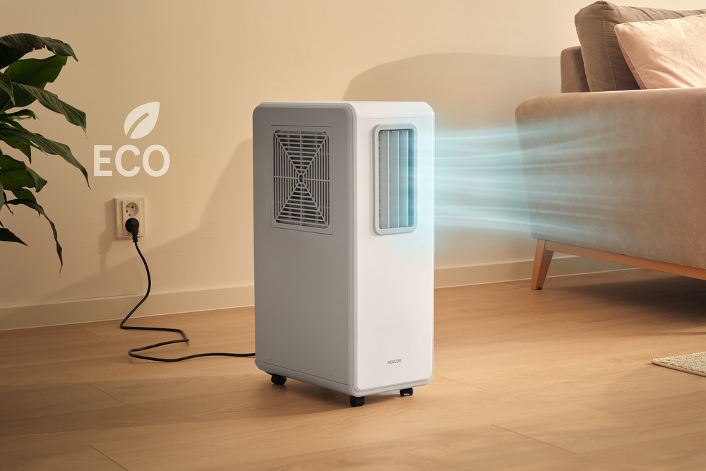 Mobilná klimatizácia Sencor SAC ST0180C, 1 800 BTU, SPOT (500 W) biela Mimoriadne tichá prevádzka a úsporný chod mobilnej klimatizácie Sencor SAC ST0180C prispievajú k pohodliu v domácnosti počas horúcich letných dní i nocí.