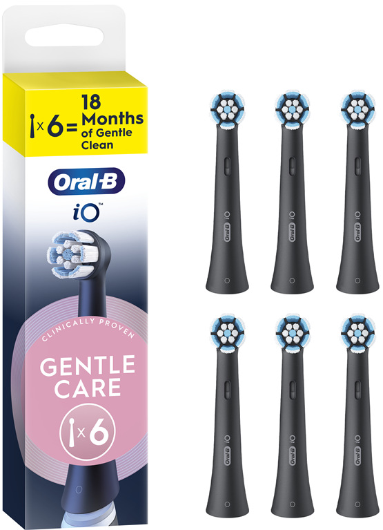 Náhradná hlavica Oral-B iO Gentle Care Black 6 ks