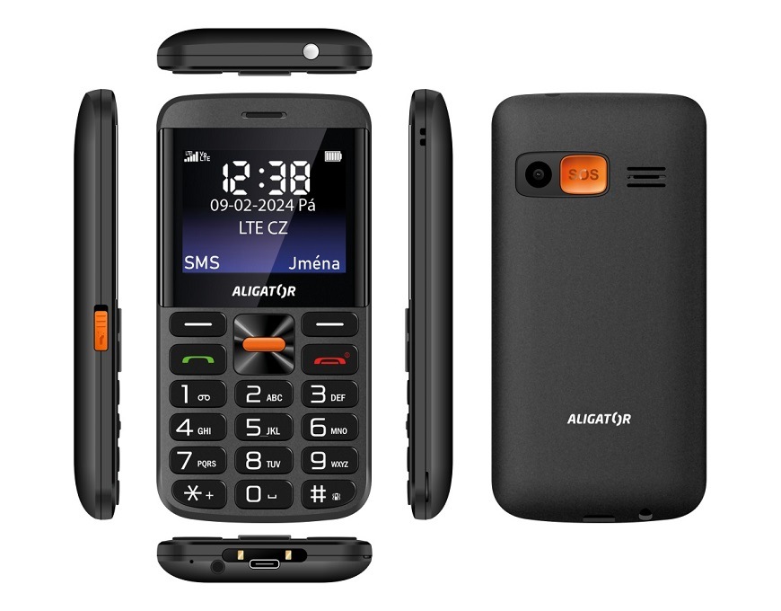 Mobilný telefón Aligator A910 4G Senior čierny