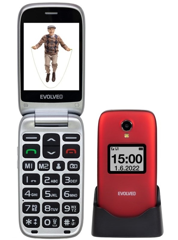 Mobilný telefón Evolveo EasyPhone FS červený