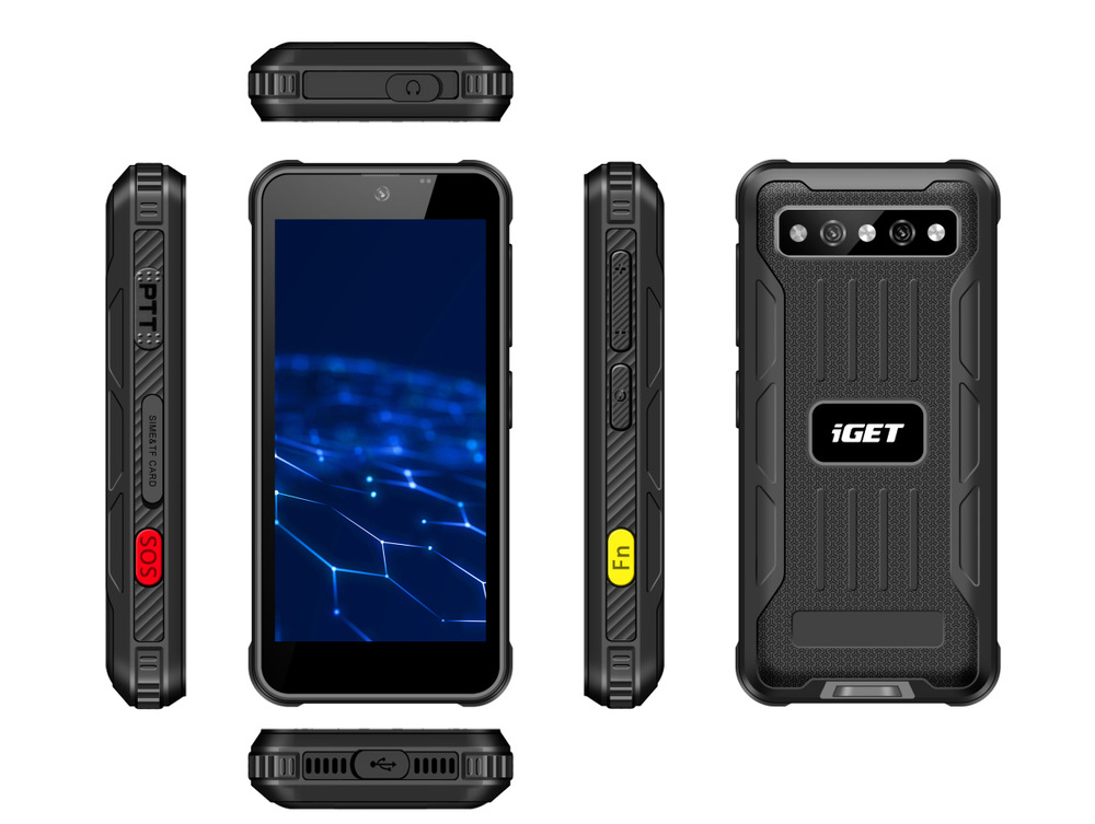 Mobilný telefón iGET T mini 6 GB / 128 GB čierny Bezpečnosť a komfort ovládania zaisťujú dve programovateľné funkčné tlačidlá a samostatné SOS tlačidlo pre okamžité privolanie pomoci.