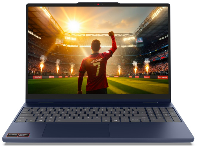 Notebook Lenovo IdeaPad 5 2-in-1 15AHP11 modrý Detail podsvietenej klávesnice s numerickou časťou a viacdotykového touchpadu