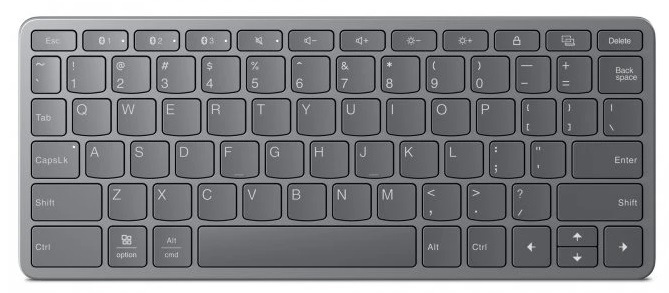 Klávesnica Lenovo Multi-Device, bezdrôtová - CZ/SK Layout sivá Klávesnica Lenovo Multi-Device, bezdrôtová - CZ/SK Layout sivá