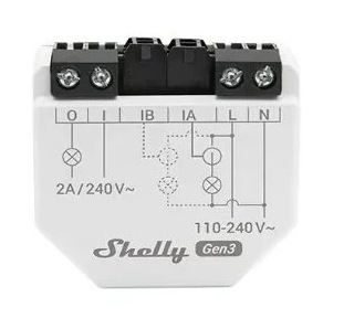 Modul Shelly Gen3 EM, merač spotreby 50A, WiFi biely