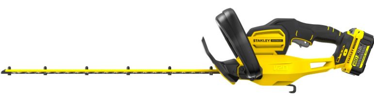 Bočný pohľad na nožnice Stanley FatMax SFMCHT655B-XJ so závesným hákom