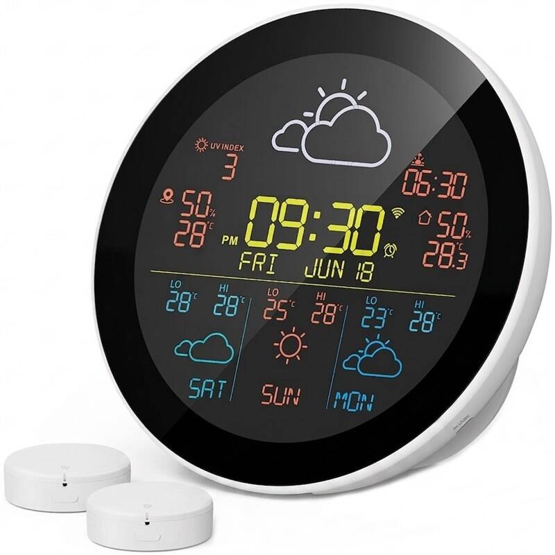 TESLA Device MS360se, múdra Wi-Fi meteostanica s externým senzorom, biela
