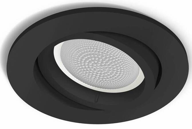 Vstavané svietidlo Philips Hue Centúra okrúhle čierne