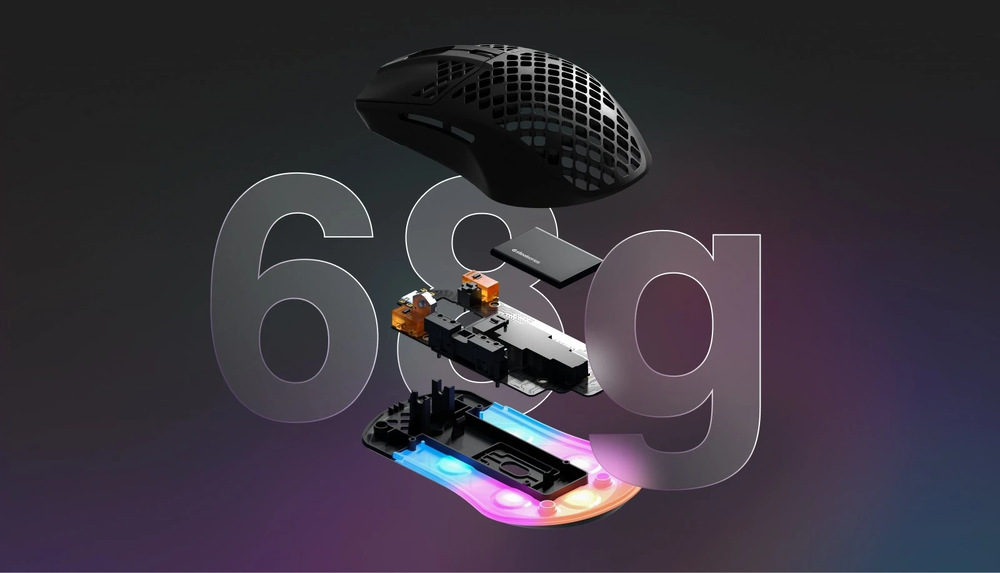 Myš SteelSeries Aerox 3 Wireless (2022) biela