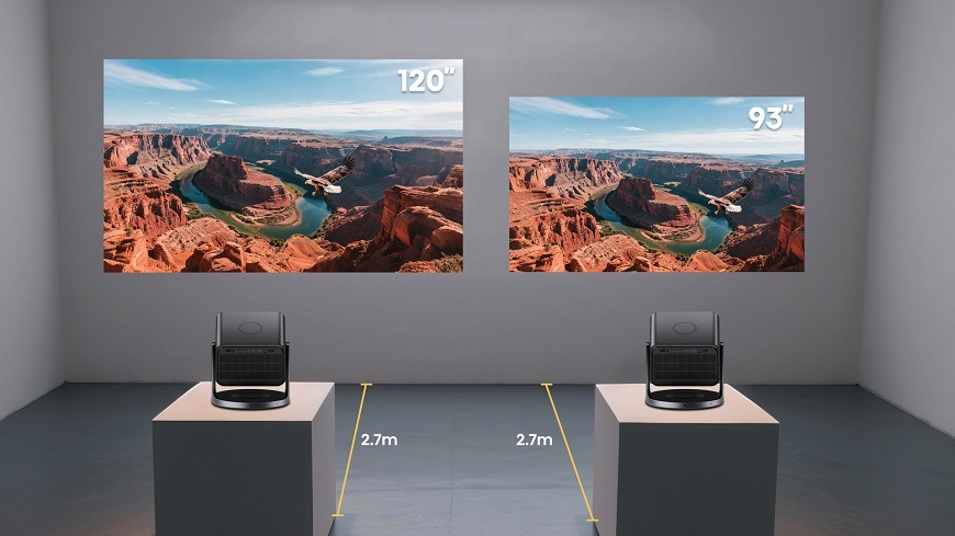 Laser TV Hisense C3 Laser TV Hisense C3 premieta rôzne uhlopriečky na rovnakú vzdialenosť