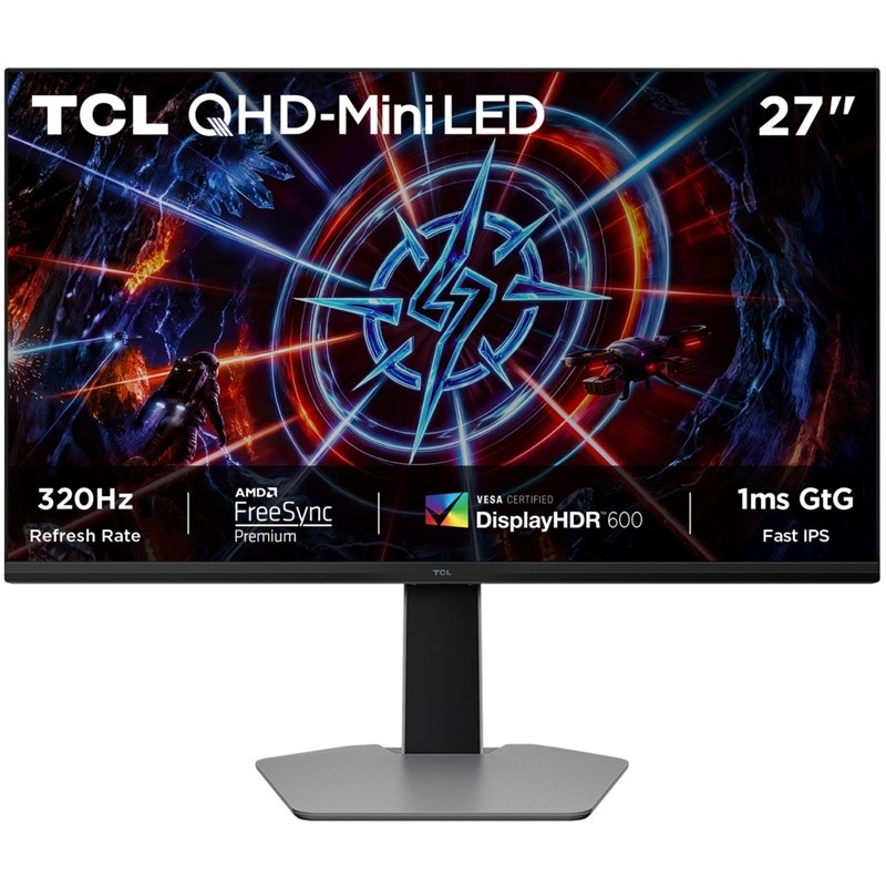 Herný monitor TCL 25P2A Pro v šedej farbe.