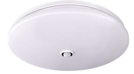 LED stropné svietidlo Solight Plain s PIR sensorom, 18W, 1260lm, 3000K, okrúhle, 33cm biele