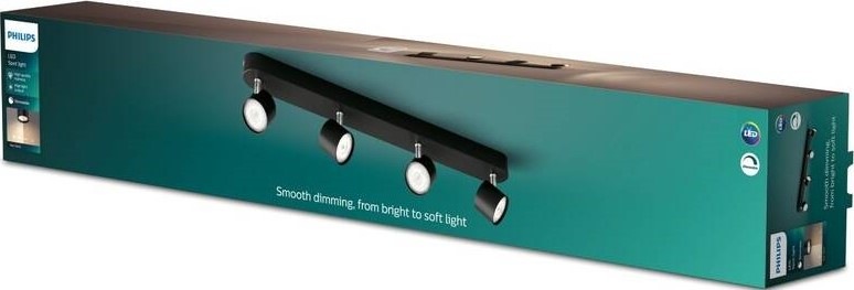 Bodové svietidlo Philips Star, 4xLED čierne