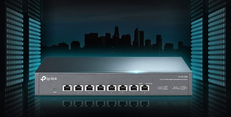 Switch TP-Link TL-SX1008 čierny Switch TP-Link TL-SX1008 čierny