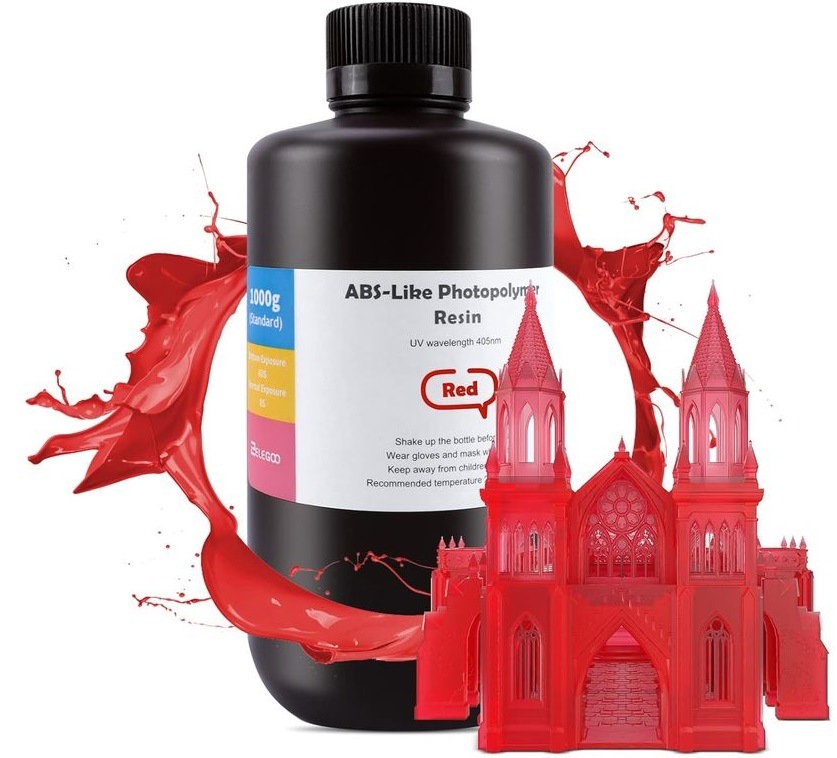 UV resin Elegoo ABS-like 1kg červená UV resin Elegoo ABS-like 1kg červená