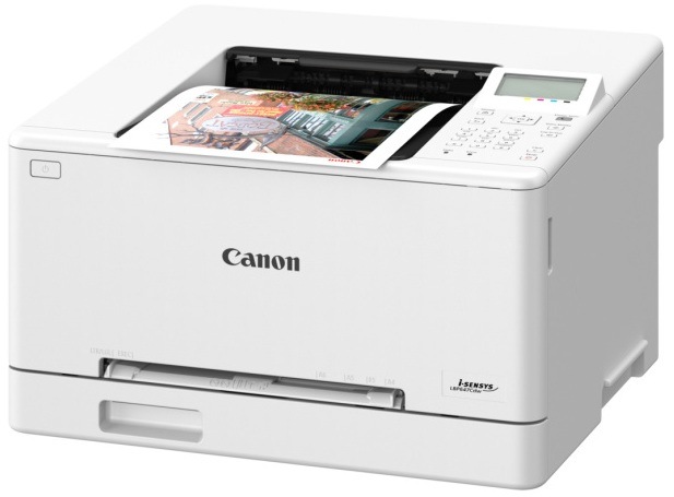Tlačiareň laserová Canon i-SENSYS LBP647Cdw biela Tlačiareň laserová Canon i-SENSYS LBP647Cdw A4 zobrazená zhora s vytlačenou fotografiou