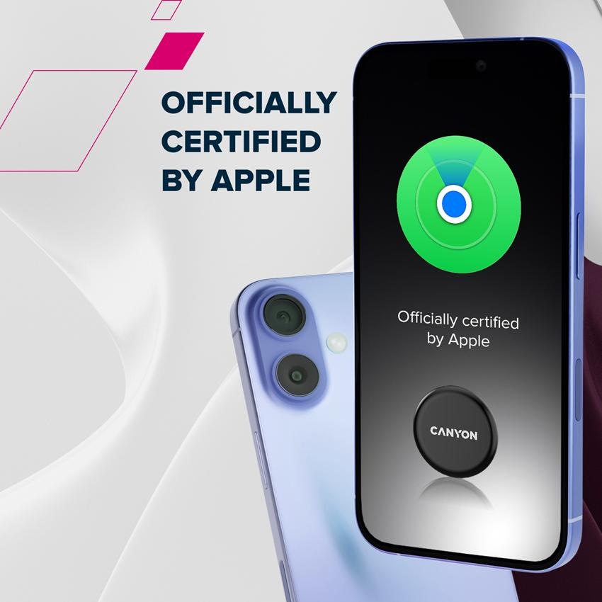 Lokátor Canyon ONTAG 1 iOS (4 ks) čierny Lokátory sú certifikované spoločnosťou Apple