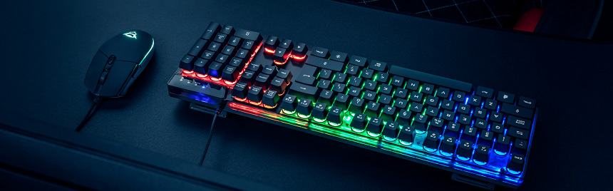 Klávesnica s myšou Trust GXT 838 Azor Gaming Combo, CZ/SK čierna Trust GXT 838 Azor Gaming Combo