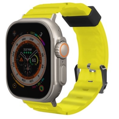 Remienok Skinarma Shokku na Apple Watch 49/45/44/42 mm žltý