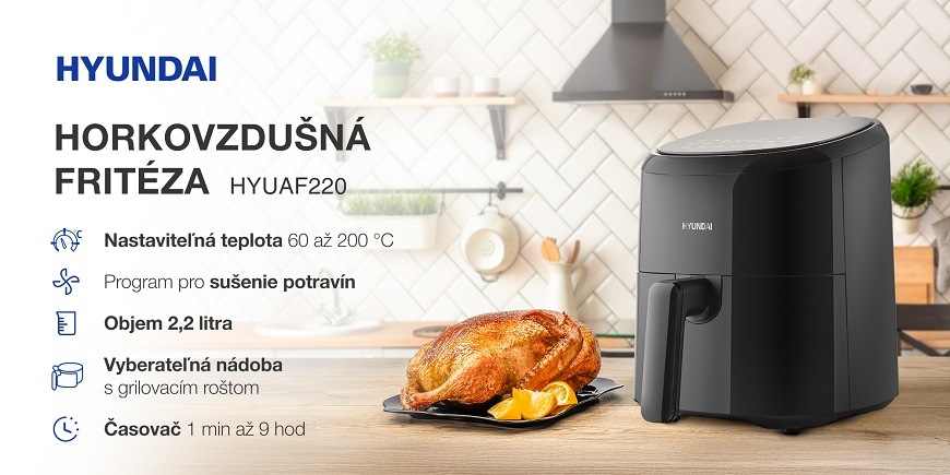 Fritéza teplovzdušná Hyundai AF 220 čierna Fritéza teplovzdušná Hyundai AF 220 čierna