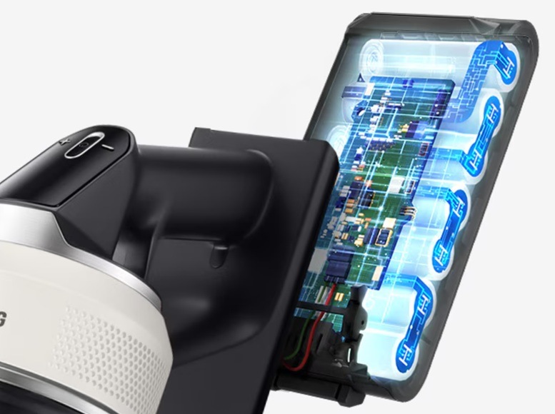 Tyčový vysávač Samsung Bespoke AI Jet VS80F28DES/GE béžový Li-Ion batéria tyčového vysávača Samsung Bespoke AI Jet VS80F28DES/GE so zakreslením vnútrajška batérie