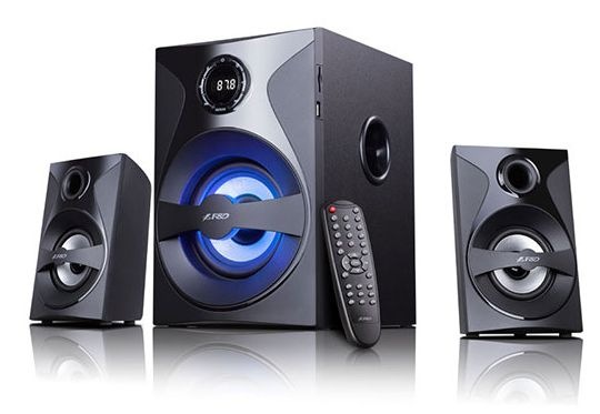 Reproduktory Fenda F&D F380X 2.1, bluetooth, rádio, USB, SD, diaľkové ovládanie čierne Reproduktory Fenda F&D F380X 2.1, bluetooth, rádio, USB, SD, diaľkové ovládanie čierne