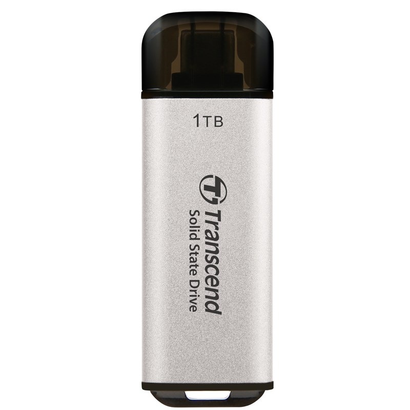 SSD externý Transcend ESD300S 1TB, USB-C strieborný