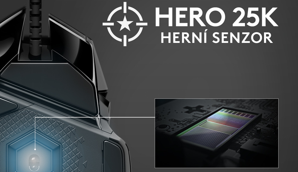 Myš Logitech G502 Hero High Performance čierna