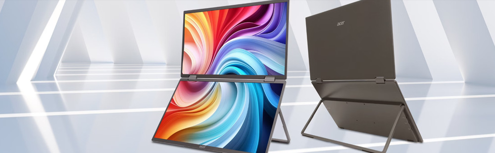 Monitor Acer PD243YEbmiuux čierny Lifestylová fotka monitora Acer PD243YEbmiuux