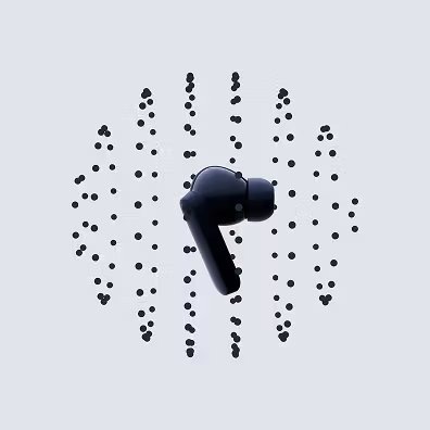 Slúchadlá CMF Buds 2 Plus by Nothing modrá Ilustrácia priestorového zvuku vytváraného slúchadlami CMF Buds 2 Plus