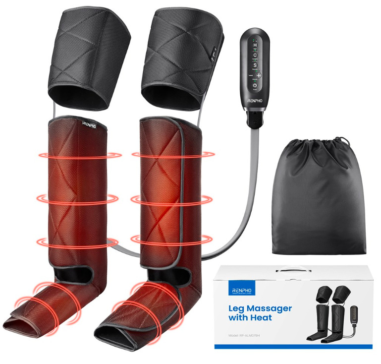 Masážny prístroj RENPHO Aeria Ultimate Thermal ALM079H čierny Masážne návleky RENPHO ALM079H s kompresnou masážou, vyhrievaním a úložnou taškou