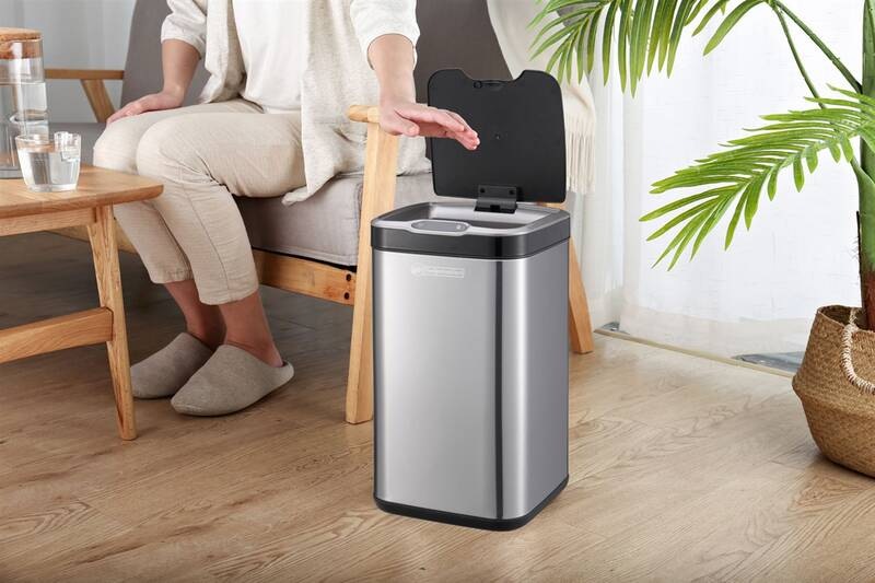Bezdotykový odpadkový kôš Helpmation CUBE AK6311, 20 l nerez