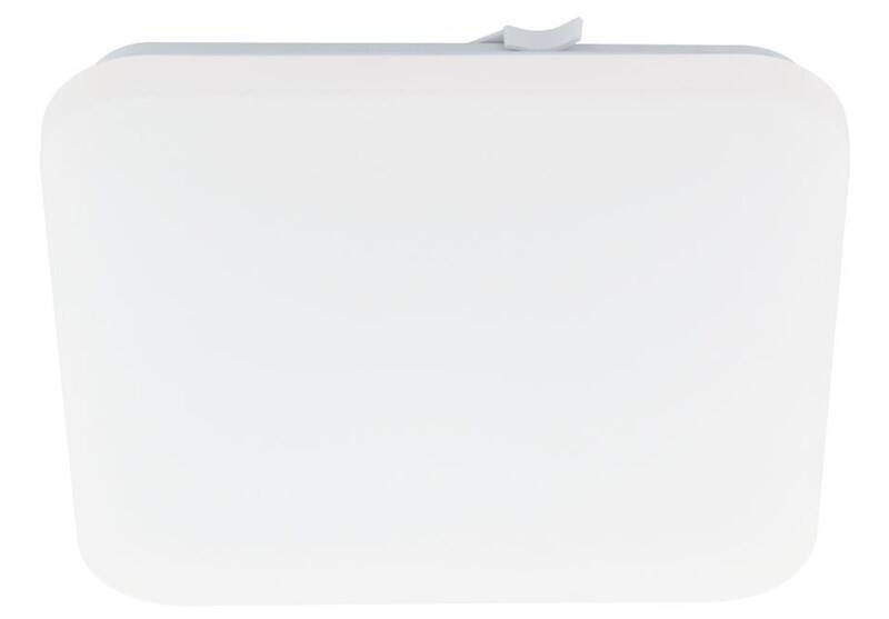 LED stropné svietidlo Eglo Frania, štvorec, 33 cm, IP44 biele