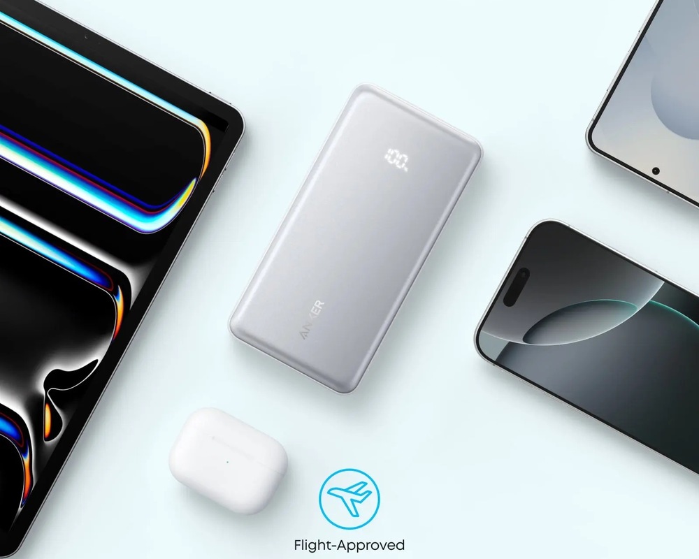 Powerbank Anker Anker Zolo 20000mAh, 22,5W s káblom USB-C biely Tablet, slúchadlá a smartfón s nabíjačkou Anker Zolo vhodnú aj do lietadla