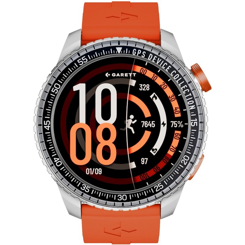 Chytré hodinky Garett Compass GPS - strieborná farba