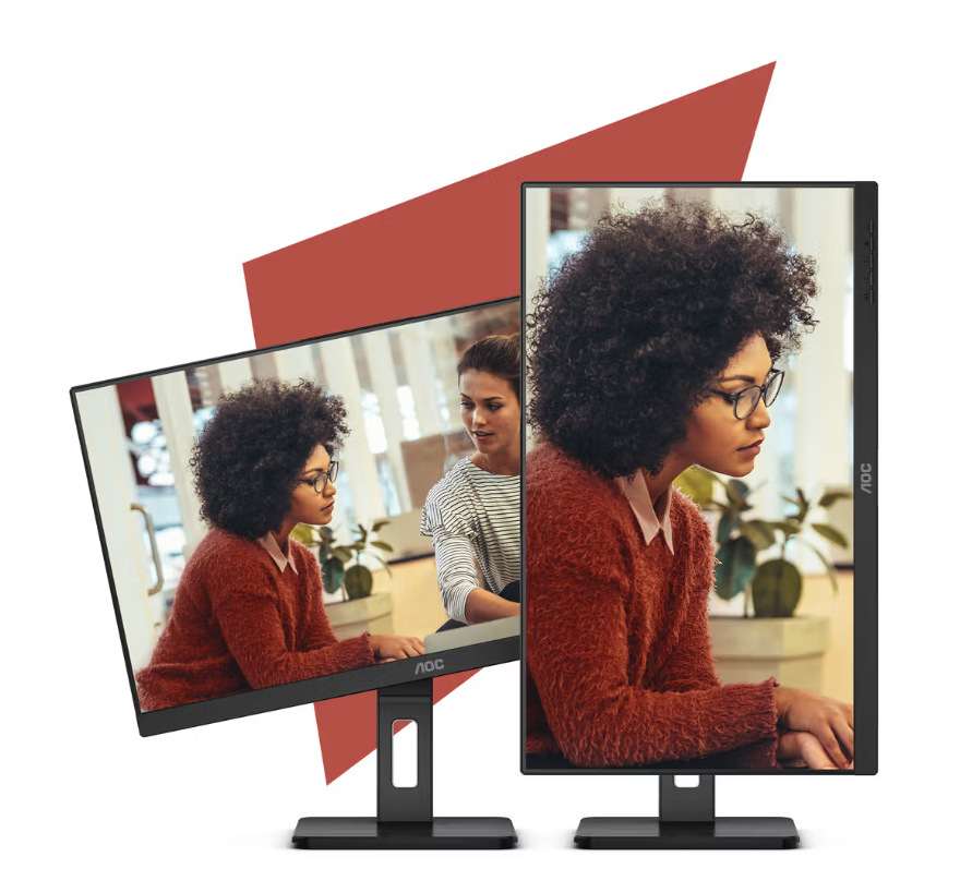AOC U27E3UF dbá na ergonómiu, keď ponúka stojan s nastavením výšky