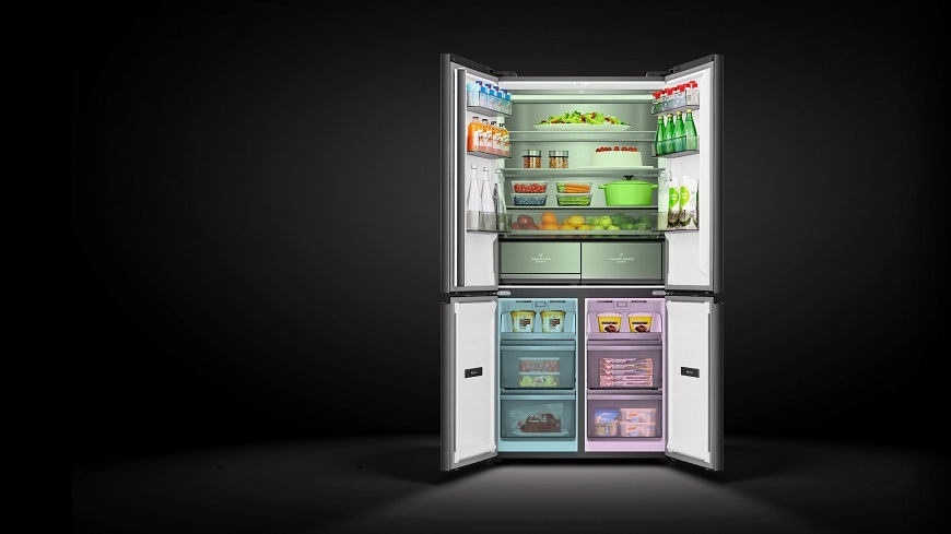 Americká chladnička Hisense RQ768N4GBE, čierna, technológia Triple Cooling