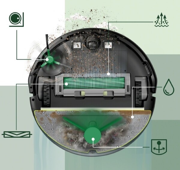 Robotický vysávač iRobot Roomba 205 DustCompactor Combo Black čierny Robotický vysávač iRobot Roomba 205 DustCompactor Combo Black čierny