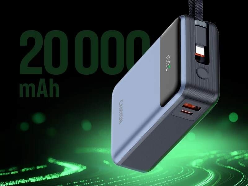 Powerbank Canyon OnPower 600 PD65W 20 000 mAh sivý Powerbank Canyon OnPower 600 PD65W 20 000 mAh sivý