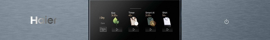 ovládací panel antracitovej sušičky Haier HD90-BQL8GNU1-S