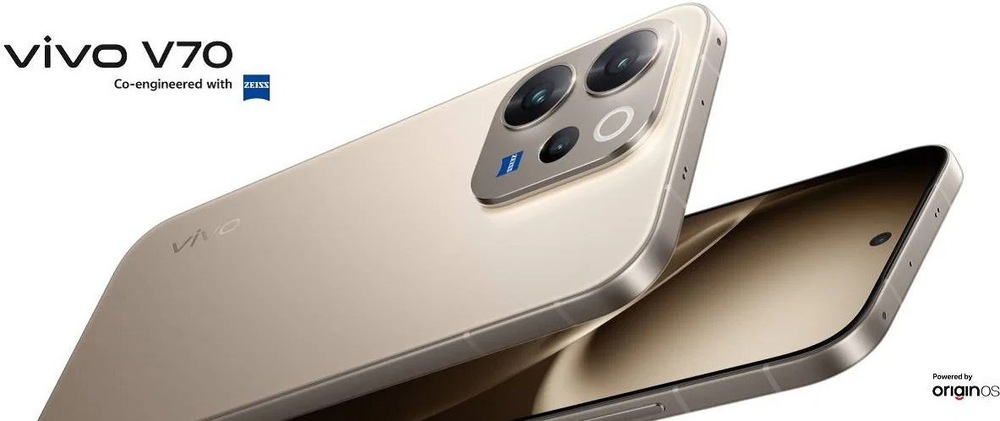 Mobilný telefón vivo V70 5G 8 GB / 256 GB sivý Na obrázku krásne vyniká elegantné prevedenie telefónu Vivo V70 5G 8 GB/256 GB.