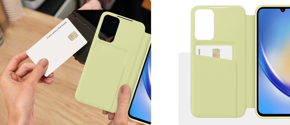 Puzdro na mobil flipové Samsung Smart View na Samsung Galaxy A34 žlté Puzdro na mobil flipové Samsung Smart View na Samsung Galaxy A34 žlté