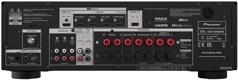 AV Receiver Pioneer VSX-835DAB čierny
