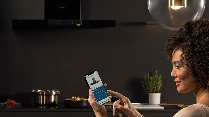 Odsávač pár Haier I-Link Series 6 HADG6DS46BWIFI čierny Odsávač pár Haier I-Link Series 6 HADG6DS46BWIFI čierny