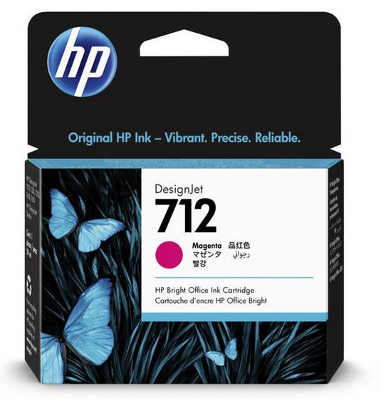 Cartridge HP 712, 29 ml purpurová farba HP 712, 29 ml - purpurová (3ED68A)