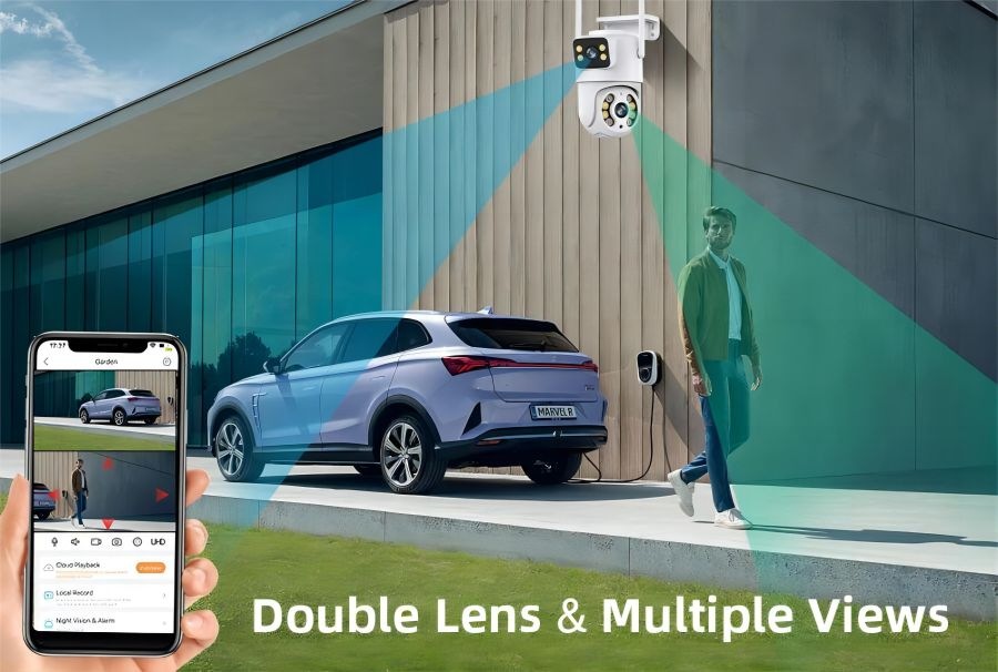 IP kamera IMMAX NEO LITE SMART Security DOUBLE , 355° 90°, Wi-Fi, Tuya biela IP kamera IMMAX NEO LITE SMART Security DOUBLE , 355° 90°, Wi-Fi, Tuya biela