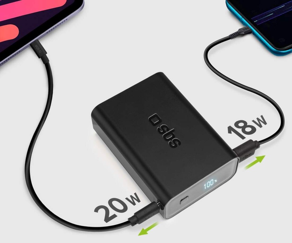 Powerbank SBS U/C PD 20W 20K BLK Powerbank SBS U/C PD 20W 20K BLK