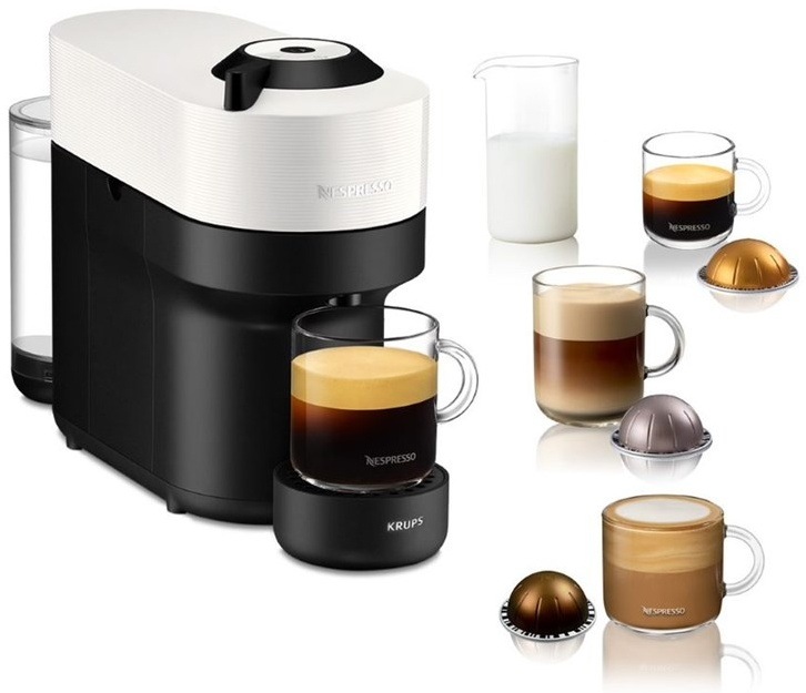 Kapsulový kávovar Krups Nespresso Vertuo Pop XN920110 biely Kapsulový kávovar Krups Nespresso Vertuo Pop XN920110 biely