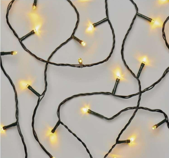 Vianočné osvetlenie EMOS 120 LED reťaz, 8,4 m, 3x AA, vonkajšia aj vnútorná, teplá biela, časovač Emos 120 LED