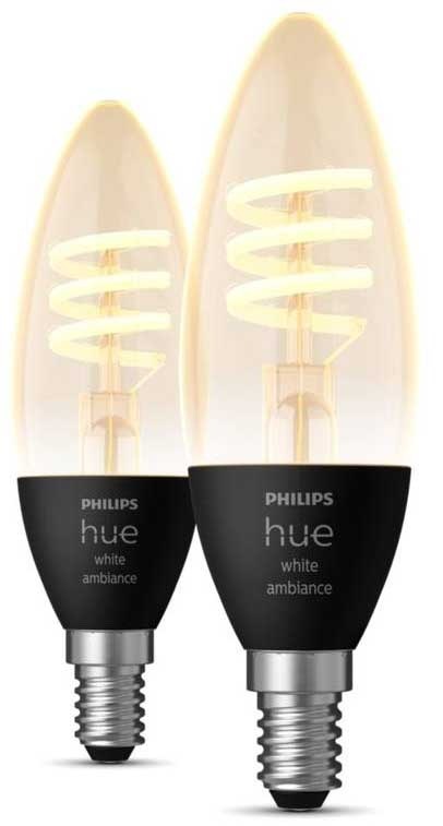Inteligentná žiarovka Philips Hue sviečka E14, 4,6 W White Ambiance, 2ks